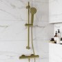 GRADE A1 - Brushed Brass 3 Function Round Slide Rail Kit - Arissa