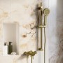 GRADE A1 - Brushed Brass 3 Function Round Slide Rail Kit - Arissa
