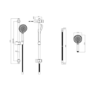 GRADE A1 - Chrome 3 Function Round Slide Rail Kit