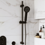 GRADE A1 - Matt Black 3 Function Round Slide Rail Kit - Arissa