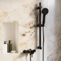 GRADE A1 - Matt Black 3 Function Round Slide Rail Kit - Arissa