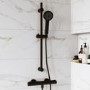 GRADE A1 - Matt Black 3 Function Round Slide Rail Kit - Arissa