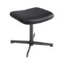 Black Faux Leather Office Chair with Footstool - Rowan