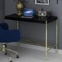 Modern Black Gloss Office Desk - Roxy