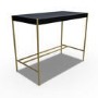 Modern Black Gloss Office Desk - Roxy