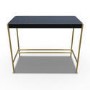 Modern Black Gloss Office Desk - Roxy