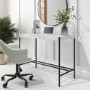 White Marble Effect Desk - Roxy