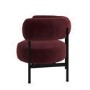 Burgundy Velvet Curved Accent Chair - Romy