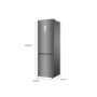 TCL 282 Litre 70/30 Freestanding Fridge Freezer - Stainless Steel
