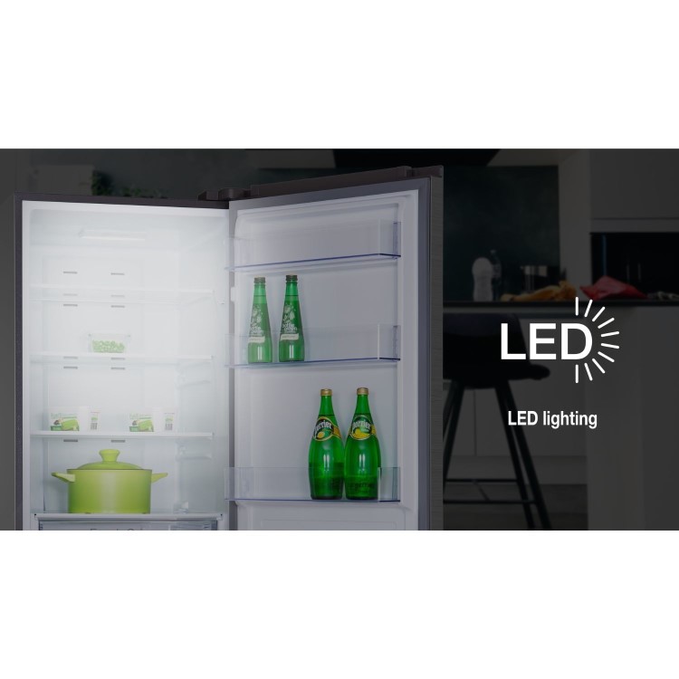TCL 293 Litre 70/30 Freestanding Fridge Freezer - Stainless steel