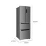 TCL 320 Litre Four Door American Fridge Freezer - Stainless Steel