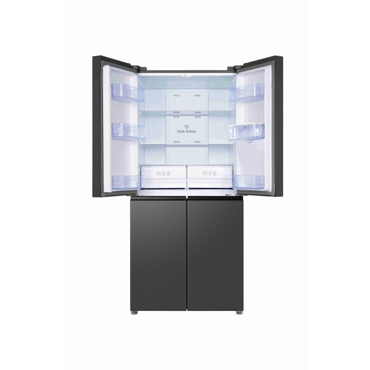 Refurbished TCL RP466CSE1UK 466 Litre American Frost Free Fridge Freezer with Water Dispenser Grey
