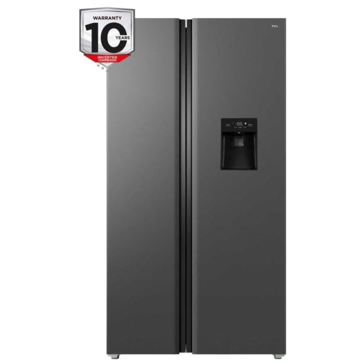 TCL 503 Litre Side-by-Side American Fridge Freezer - Grey