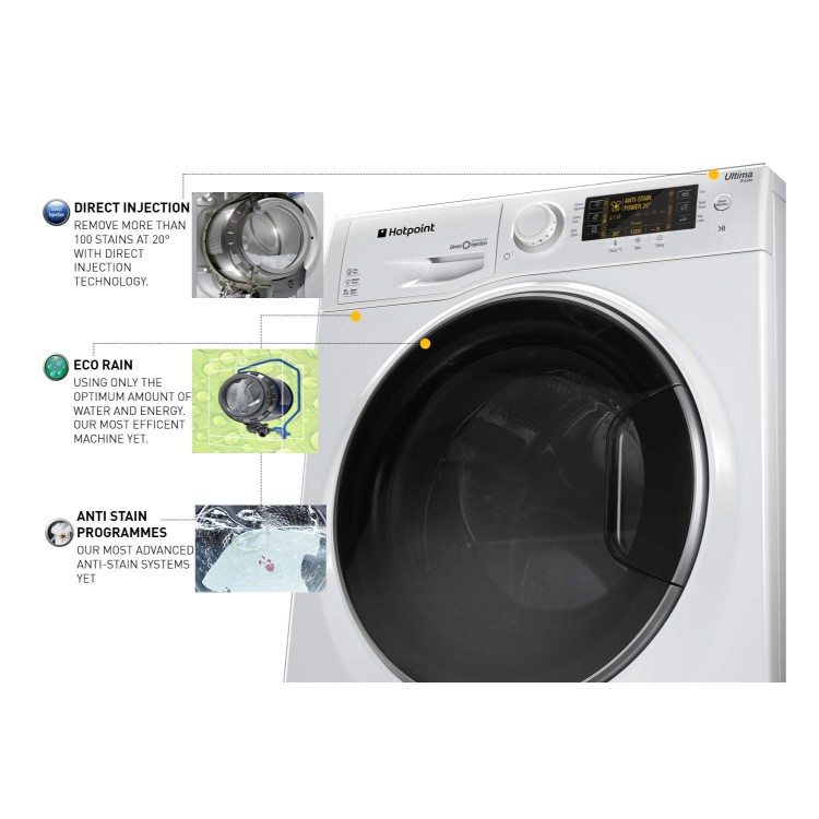 Hotpoint RPD10667DD Ultima S-Line 10kg 1600rpm Freestanding Washing Machine-White