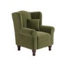 Olive Green Velvet Wingback Armchair - Rupert