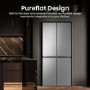 Hisense 409 Litre Four Door American Fridge Freezer - Stainless Steel
