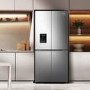 Hisense PureFlat Slim 482 Litre Four Door American Fridge Freezer - Silver