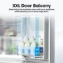 Hisense PureFlat Slim 482 Litre Four Door American Fridge Freezer - Silver