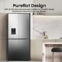 Hisense PureFlat Slim 482 Litre Four Door American Fridge Freezer - Silver