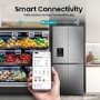 Hisense PureFlat Slim 482 Litre Four Door American Fridge Freezer - Silver