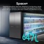 Hisense PureFlex 640 Litre Four Door American Fridge Freezer - Grey