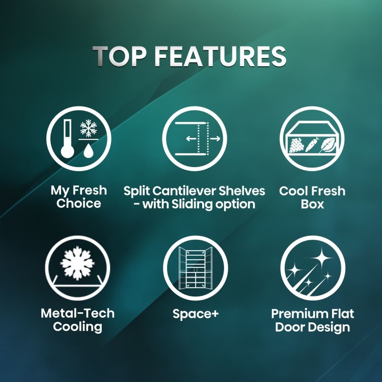 Hisense PureFlex 640 Litre Four Door American Fridge Freezer - Silver