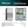 Hisense PureFlex 640 Litre Four Door American Fridge Freezer - Silver