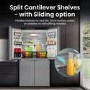 Hisense PureFlex 640 Litre Four Door American Fridge Freezer - Silver