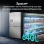 Hisense PureFlex 640 Litre Four Door American Fridge Freezer - Stainless Steel