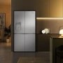 Hisense PureFlex 640 Litre Four Door American Fridge Freezer - Stainless Steel