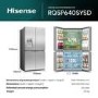 Hisense PureFlex 640 Litre Four Door American Fridge Freezer - Stainless Steel