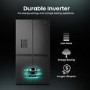 Hisense 609 Litre Four Door American Fridge Freezer - Black
