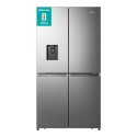 RQ758N4SWSE Hisense 606 Litre 4 Door American Fridge Freezer Non Plumbed Water Dispenser - Grey