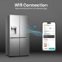 Hisense 584 Litre 4 Door American Fridge Freezer Non Plumbed Water Dispenser - Grey