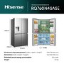 Hisense 584 Litre 4 Door American Fridge Freezer Non Plumbed Water Dispenser - Grey