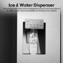 Hisense 584 Litre 4 Door American Fridge Freezer Non Plumbed Water Dispenser - Grey
