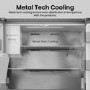 Hisense 584 Litre 4 Door American Fridge Freezer Non Plumbed Water Dispenser - Grey
