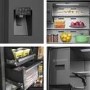 Hisense PureFlat 584 Litre Four Door American Fridge Freezer - Black