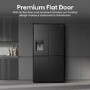 Hisense PureFlat 584 Litre Four Door American Fridge Freezer - Black