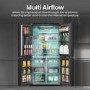 Hisense PureFlat 584 Litre Four Door American Fridge Freezer - Black