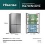 Hisense KitchenFit 591 Litre Four Door American Fridge Freezer - Silver