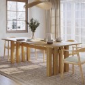 RRE001 Large Solid Oak Rectangular Dining Table - 240cm - Seats 6 - 8 - Roe