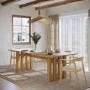 Large Solid Oak Rectangular Dining Table - Seats 6 - 8 - Roe