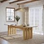 Large Solid Oak Rectangular Dining Table - 240cm - Seats 6 - 8 - Roe