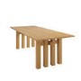 Large Solid Oak Rectangular Dining Table - Seats 6 - 8 - Roe