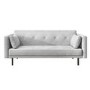 Grey 3 Seater Velvet Sofa Bed with Cushions - Rory