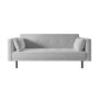 Grey Velvet Click Clack Sofa Bed - Seats 3 - Rory