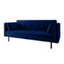 Navy Velvet Click Clack Sofa Bed - Seats 3 - Rory
