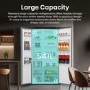 Hisense PureFlat 541 Litre Side-by-Side American Fridge Freezer - Silver