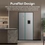 Hisense PureFlat 541 Litre Side-by-Side American Fridge Freezer - Silver